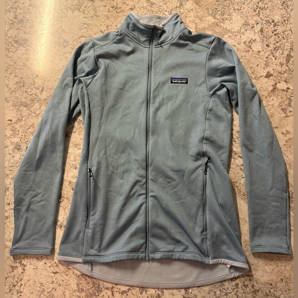 Patagonia Women's Light Blue Fleece Jacket